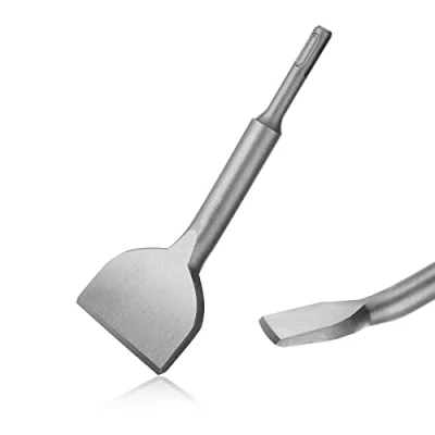 Image of HPMAISON Tile Chisel SDS Plus, 185mm*75mm Plus Widening Series Chisels, 25 Bending Chisel, Cracking Bent for Ceramic, Floor Tiles &amp; Commercial Use