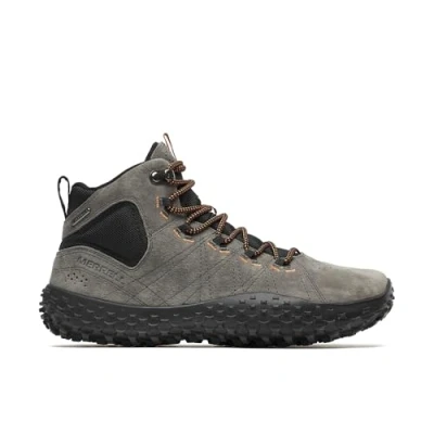 Image of Merrell Wrapt MID WP Minimalist running shoes, Men&#039;s, Size: 8, Granite Leather and textile