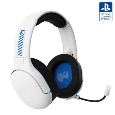 Image of PDP AIRLITE PRO WIRELESS Headset WHITE With Noise Cancelling Microphone For SONY PLAYSTATION PS5 PS4, Officially Licensed