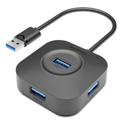 Image of BENFEI USB 3.0 Hub, 4 Ports A Splitter Ultra Compact for Mouse, Keyboard, Flash Drive, U Disk, Printer Compatible with Laptop, Desktop PC, Xbox, PS5, and More