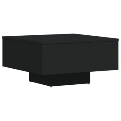 Image of vidaXL Coffee Table Black Engineered Wood Couch Side Centre End Accent