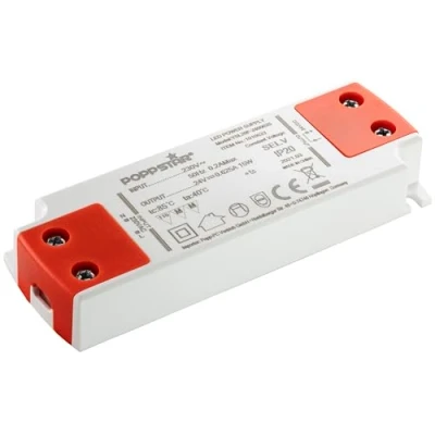 Image of Poppstar Slim Transformer 24 V (for 0.15 till 15 Watt LEDs) Ultra Flat LED Trafo 230V AC / 24V DC 0.625A