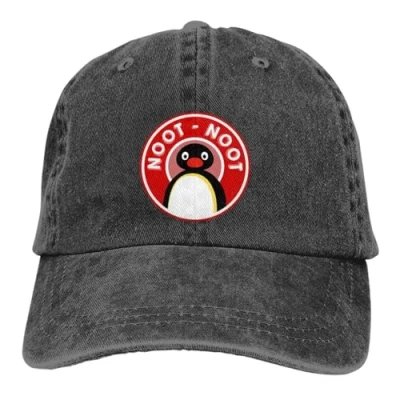 Image of TeysHa Baseball Cap Snapback Sun Hat Noot Pingu Pinga Penguin TV Multicolor Peaked Women&#039;s The Pengouin Personalized Visor Protection Hats for Men Women