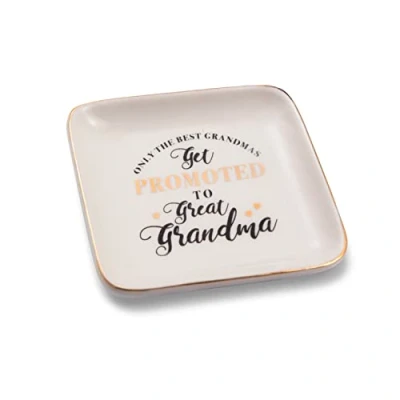 Image of Heart &amp; Home Grandma Promoted To Great Ceramic Trinket Tray Sentimental Gift Idea 280000010