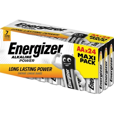 Image of Energizer AA Alkaline Power Batteries LR6 Pack of 24 S18552