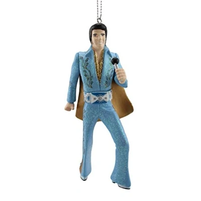 Image of Kurt Adler Elvis in Blue Suit Blow Mold Ornament