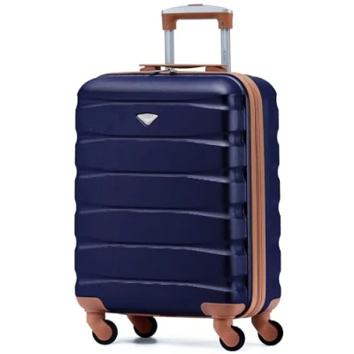 Image of Flight Knight Lightweight 4 Wheel ABS Hard Case Suitcases Cabin Carry On Hand Luggage Approved for Over 60 Airlines Including easyJet, Jet2 &amp; Maximum Size Ryanair (Priority) 55x40x20cm