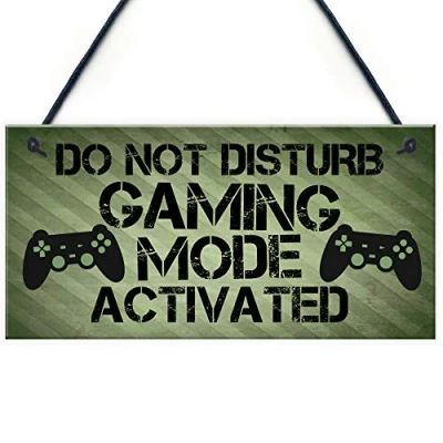 Image of RED OCEAN Gaming Sign Do Not Disturb Plaque Gamer Gift Boys Bedroom Decor For