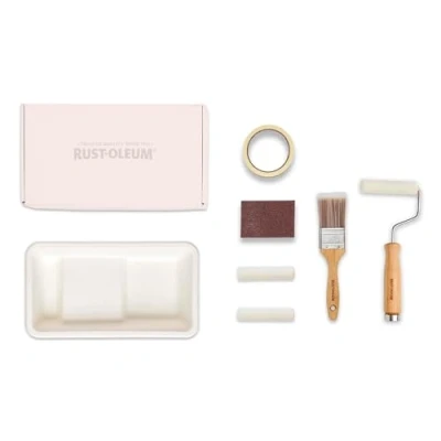 Image of Rust Oleum Ready to Roll Eco Paint Kit (Small) Bathroom Wood &amp; Cabinet Matt Sweet Pinks
