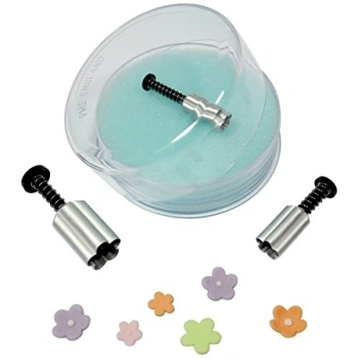 Image of PME Blossom / Forget Me Not Aluminium Plunger Cutters, Small, Medium, Large Sizes, Set of 3