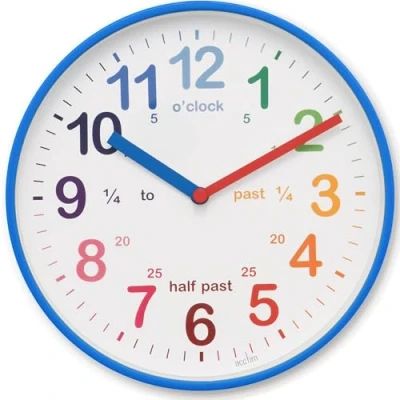 Image of Acctim Wickford Kids Wall Clock Blue