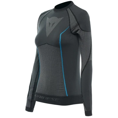 Image of Dainese Women&#039;s Dry LS Lady Base Layer Top, Black/Blue, L/XL