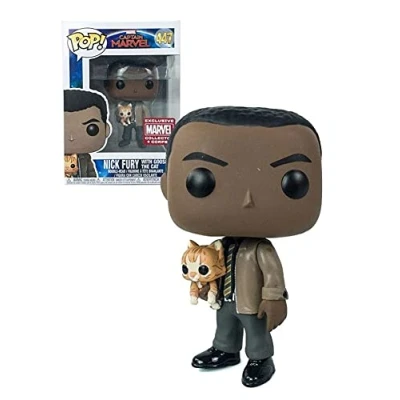 Image of FUNKO POP! Captain Marvel NICK FURY with GOOSE THE CAT EXCLUSIVE COLLECTOR CORPS