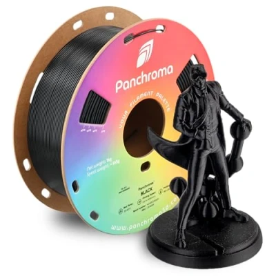Image of Polymaker Panchroma Black Filament 1.75mm 1kg, Prints Better Than PLA 1.75 3D Printing Filament, Enables High Speed Printing, Compatible with Most Printers