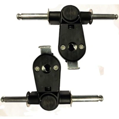 Image of Elegant Spare Shopping Trolley Replacement and Wheels Bags Double Axle Fittings for Luggage Cart (2 x Fittings)
