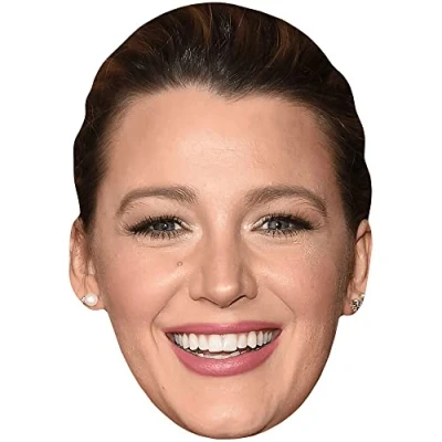 Image of Blake Lively (Smile) Celebrity Mask, Flat Card Face, Fancy Dress Mask