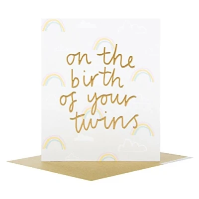 Image of Hallmark 25506035 New Baby Twins Studio Card &quot;Blank&quot; Small