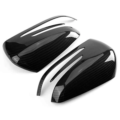 Image of 1 Pair Carbon Fiber Wing mirror Covers, Rear View Cap cover Replacement Trim Car interior and exterior modificationmercedes grille guard for mercedes benz gl 350