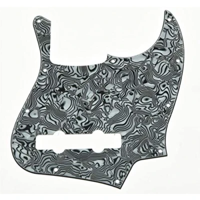 Image of Dopro 5 String Jazz Bass Pick Guard J Scratch Plate for USA/Mexican FD Zebra Stripe