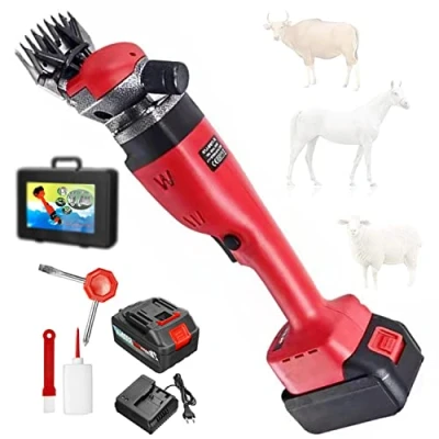 Image of QHYTL Rechargeable Battery Sheep Clipper Shearing Machine Hair Cordless Shears 280w Animal Clippers for Alpacas Goats Cattle
