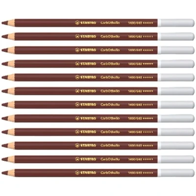 Image of Chalk Pastel Pencil STABILO CarbOthello Pack of 12 Caput Mortuum Violet