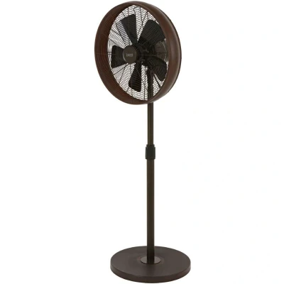 Image of Beacon Lighting pedestal fan Breeze bronze coloured, round base, quiet