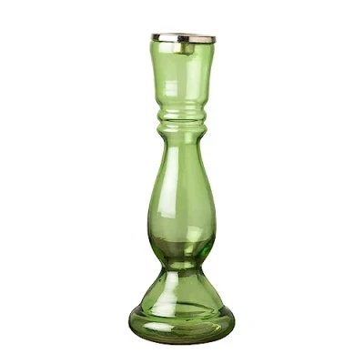 Image of CHEHOMA 51822340 Tea Light Holder Made of Green Glass Candle 40 x 37 28 cm