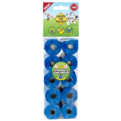 Image of Bags On Board Dog Poo Strong, Leak Proof Waste 140 Blue