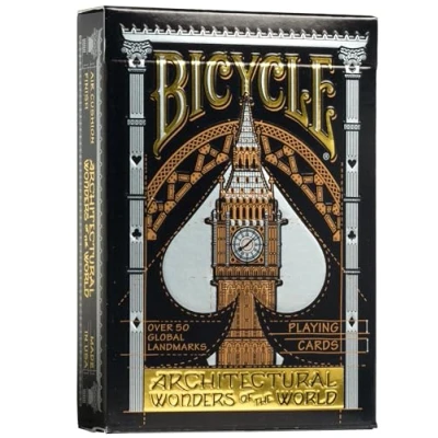 Image of Bicycle Architectural Wonders Of The World Playing Cards 1 Deck, Air Cushion Finish, Professional, Superb Handling &amp; Durability, Great Gift For Card Collectors