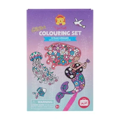Image of Tiger Tribe Ocean Dreams Glitter Colouring Set