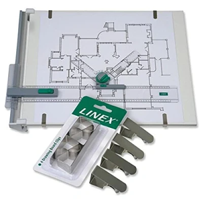 Image of Linex Drawing Board Clips for Securing Paper or Card Ref Pdbdbc 4 [Pack of 4]