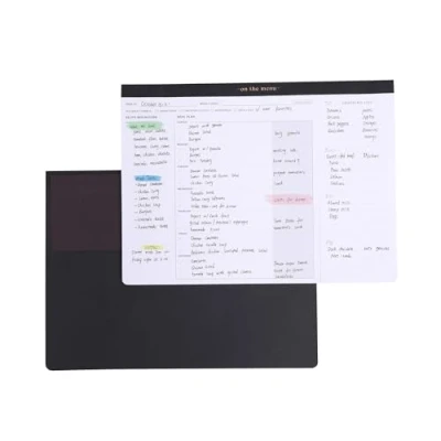 Image of Weekly Meal Planner With Recipes and Grocery List Magnetic Notepad For Fridge 8.5x11&#039;&#039; Menu Planning Pad 54 Sheets Tear Off Shopping Family Dinner Prep