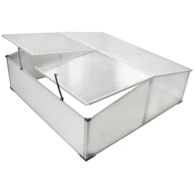 Image of vidaXL Cold Frame 4 Lids 108x110x41 cm