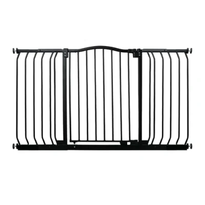 Image of Bettacare Curved Top Dog Gate, 161cm 170cm, Matt Black, Pressure Fit Pet Gate for Puppy and Dog, Easy Installation