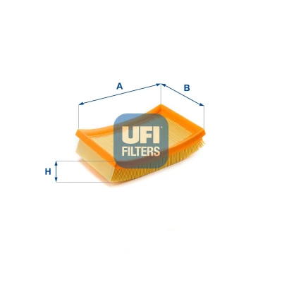 Image of 1612496780 Air Filter UFI 30.603.00 38mm 117mm 179mm Insert TOYOTA: Yaris III Hatchback, Corolla XII Estate