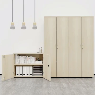Image of First FF Wooden Storage Cupboard 730mm White KF820864