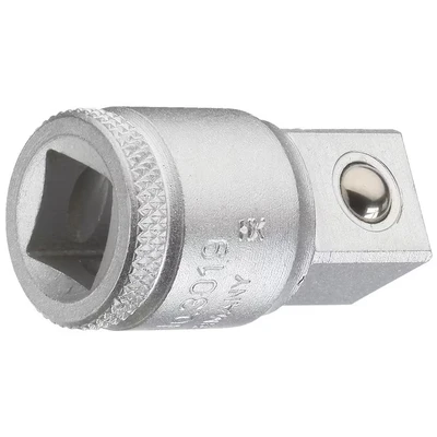 Image of GEDORE Socket spanner Adapter, 3/8&quot; 10 mm to 1/2&quot; 12.5 mm, Square drive, Tool, 3019, Chrome plated steel