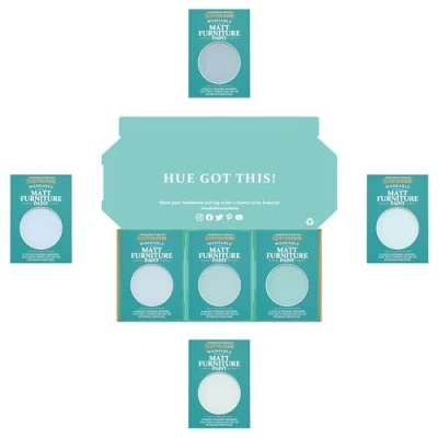 Image of Rust Oleum Furniture Paint in Matt Finish Soft Blues Tester Box