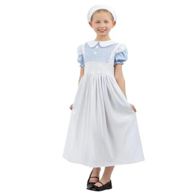 Image of Smiffys Costume &amp; Party Girls Victorian School Girl Fancy Dress Historical Up Kids Childs World Book Day Medium