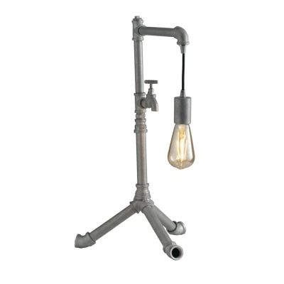 Image of Amarcord Pipe Effect Tripod Table Lamp, Zinc, E27