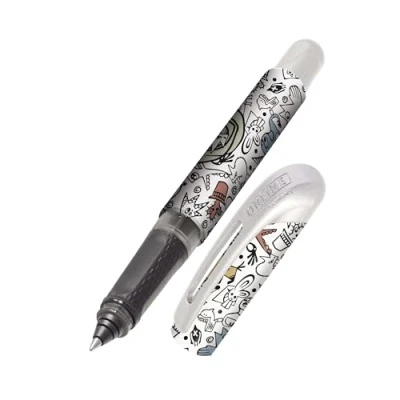 Image of Online ink cartridge rollerball College Angry animals, pen for right and left handers, ergonomic grip part, rollerball, standard cartridges, incl. combi blue