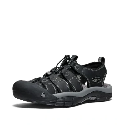Image of KEEN Men&#039;s Newport Sandal, Black/Steel Grey, 6.5 UK