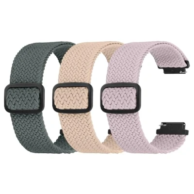 Image of Ecogbd Elastic Nylon Replacement Strap 16mm 18mm 20mm 22mm, Quick Release Watch Straps, Soft Fabric Adjustable Breathable Sport Women Men