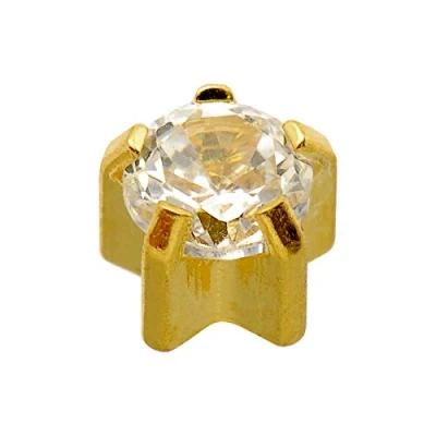 Image of Caflon Blu 24 Carat Gold Plated Cubic Zirconia Birthstone Studs
