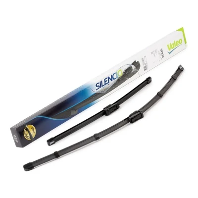 Image of 1608242080, 1617039480, 1617039580, 1643097980 Wiper BLADE VALEO SILENCIO FLAT SET 577930 PEUGEOT: 5008 II, 3008 II Off Road, SUV