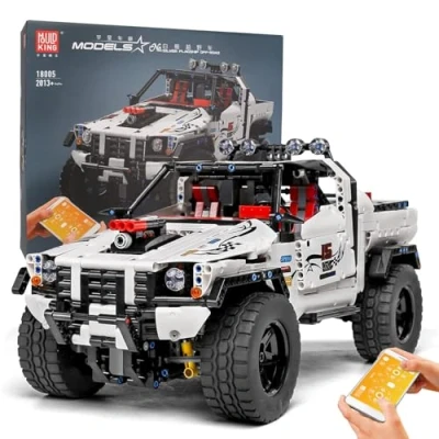 Image of Mould King 18005 High Tech Remote Controlled SUV Model Large Building Block Set Collectors/exhibits Perfect (Remote Control &amp; App R/C) 2013 Parts STEM Bricks
