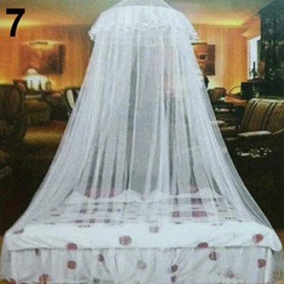 Image of Mosquito Net, Elegant Lace Insect Bed Canopy Netting Curtain Round Dome Net Bedding White 60cm by 260cm 850cm