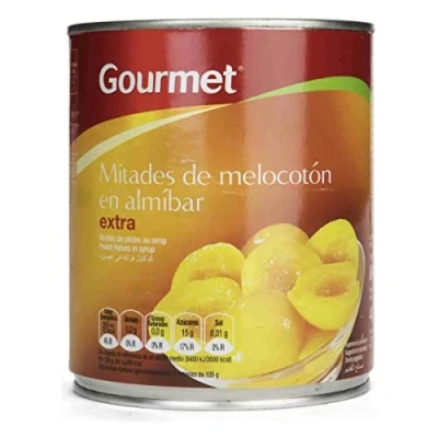 Image of Mitades de Melocotón en Almibar Peach Halves in Syrup