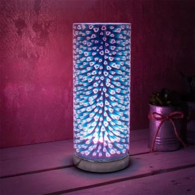 Image of 3D Hearts Design Electric Wax/Oil Burner with LED Color Changing Wax Melts Gift Set Strong Scented Snap Bars 26cm