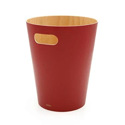 Image of Umbra Woodrow Waste Bin, Red